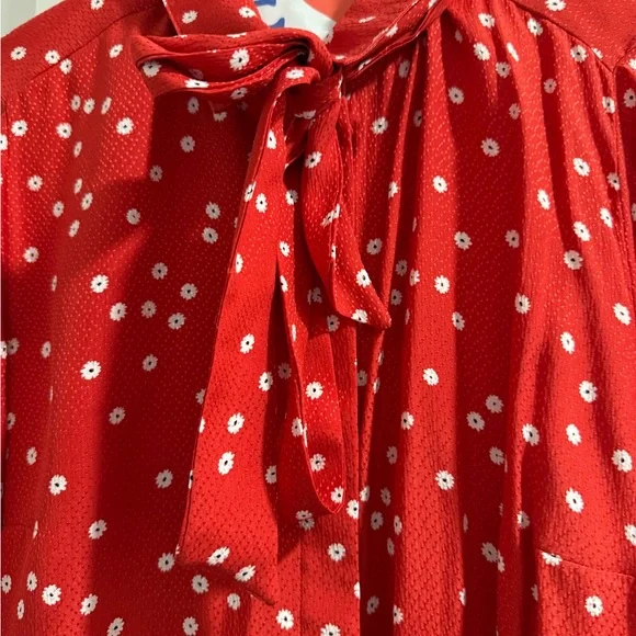 Sézane size 36/us 4 Red with flowers beautiful blouse - Picture 4 of 7